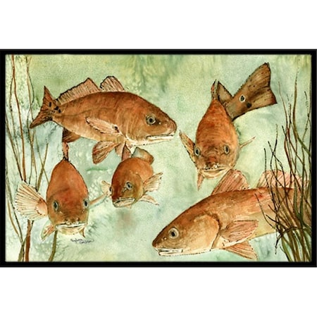 Carolines Treasures Red Fish Swim Indoor or Outdoor Mat- 24 x 36 in. 8983JMAT